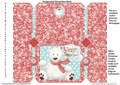 Polar Bear Christmas Cracker Card 2