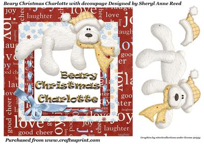 Beary Christmas Charlotte with Decoupage