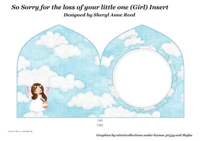 So Sorry for the Loss of Your Little One (girl) Insert