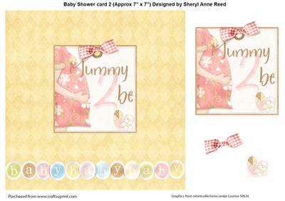 Baby Shower Card 2 with Decoupage