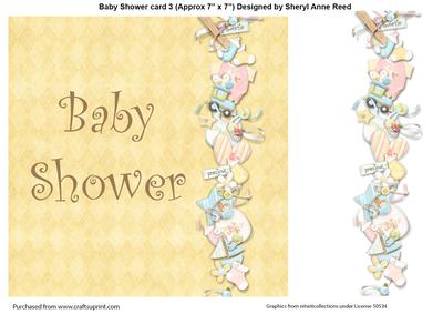 Baby Shower Card 3 with Decoupage