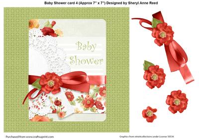Baby Shower Card 4 with Decoupage