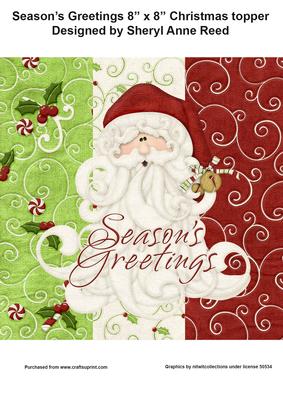 Santa Season's Greetings 8x8