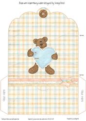 Teddy Bear with Heart Money Wallet