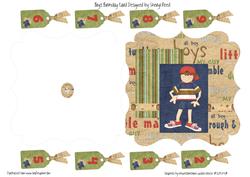 Boys Age Shaped Card 2-9