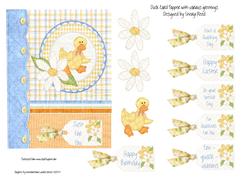 Duck, Card Topper, with Various Greetings