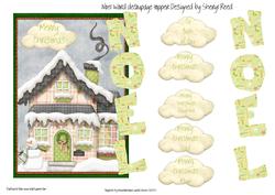 Noel Word Decoupage Christmas Topper