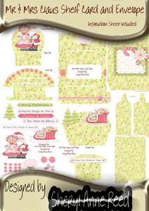 Mr & Mrs Claus Shelf Card and Envelope