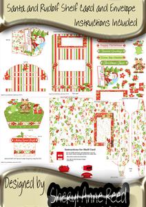 Santa and Rudolf Shelf Card and Envelope