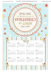 Spirit of Christmas Calendar Backed Christmas Card