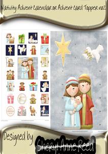 Nativity Advent Calendar or Advent Card Topper A4
