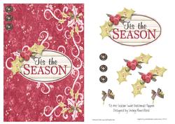 Tis the Season Swirl Christmas Card Topper