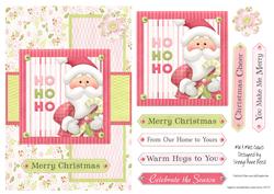 Ho Ho Ho Santa Christmas Card Topper