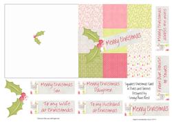 Squares Christmas Card with Family Tags