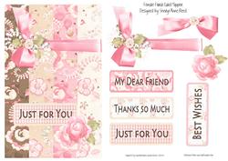 Female Floral Card Topper