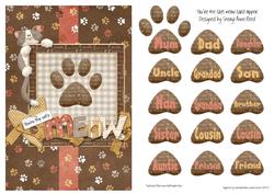 You're the Cats Meow Family Tiles Card Topper