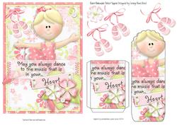 Ballet Bookmark Pocket, Good Luck, Well Done Topper