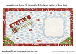 Beary Christmas Insert for Square Card