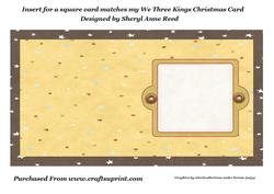 Insert for a Square Card Goes with My We Three Kings