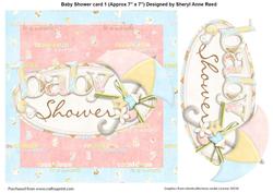 Baby Shower Card 1 with Decoupage