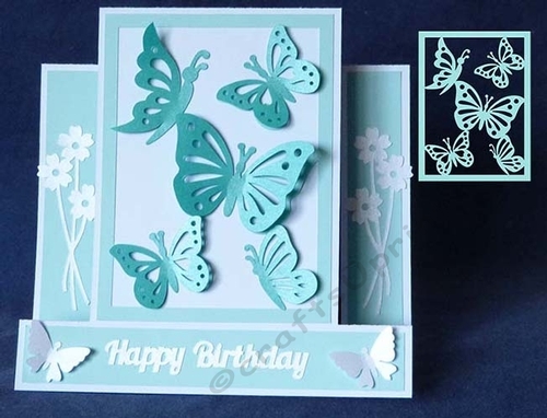Butterflies and Flowers Step Card