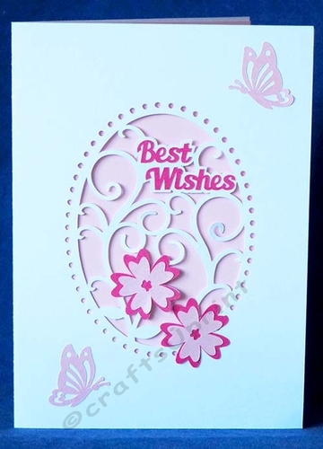 Best Wishes Flower Flourish Card