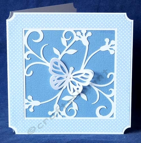 Butterfly Flourish Aperture Card