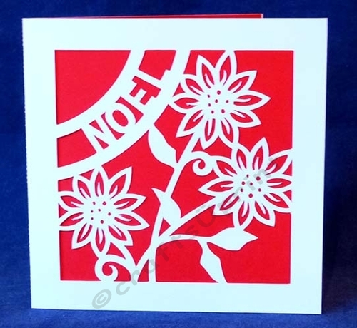 Noel Poinsettia Card