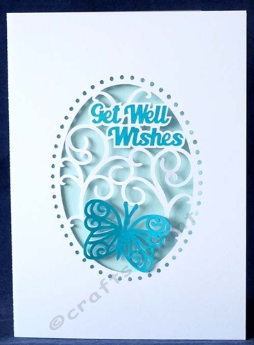 Get Well Butterfly Flourish Card