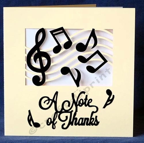 A Note of Thanks Card