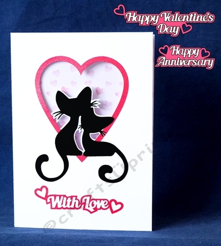 Love Cats Card with additional sentiments
