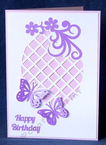 Butterfly Lattice Overlay Card