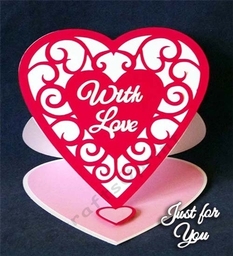 Heart Easel Card with Two Sentiments