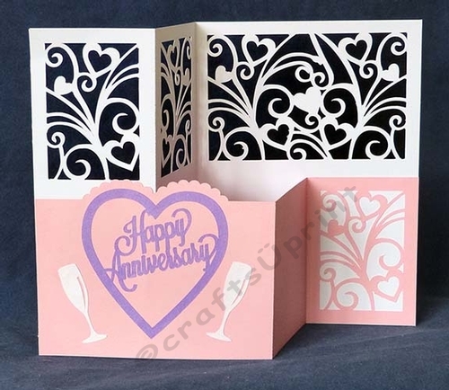 Happy Anniversary Z Fold Card