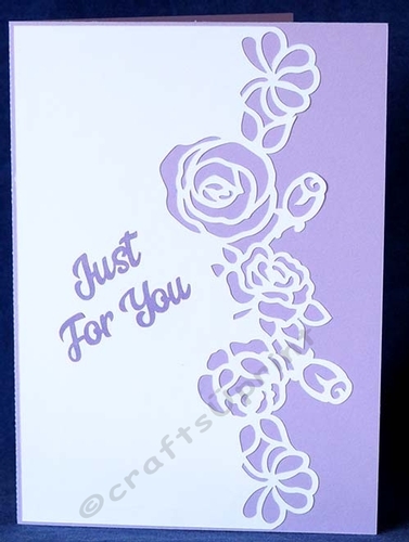 Stencil Flowers Overlay Card