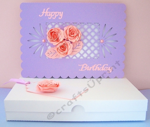 Rolled Roses Lattice Card and Box