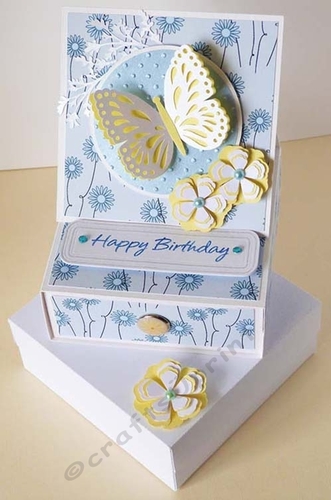Butterfly Easel Drawer Card and Box