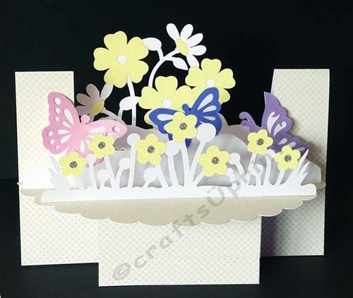  Butterflies and Flowers Shelf Card