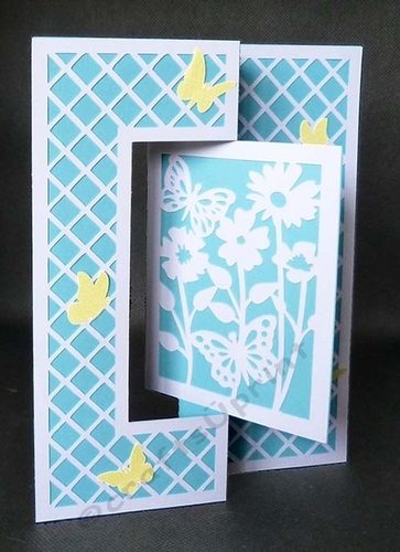 Butterflies and Flowers Swing Card