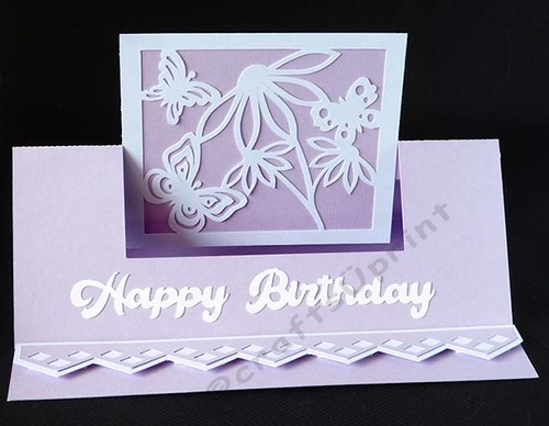 Flowers and Butterflies Swing Easel Card 