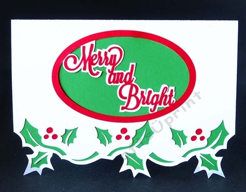 Merry and Bright Holly Card
