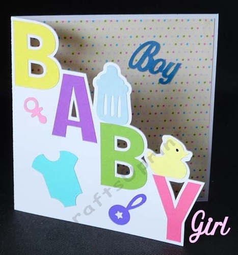 Baby Boy or Girl Letters Card