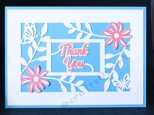 Flowers and Butterflies Thank You Card