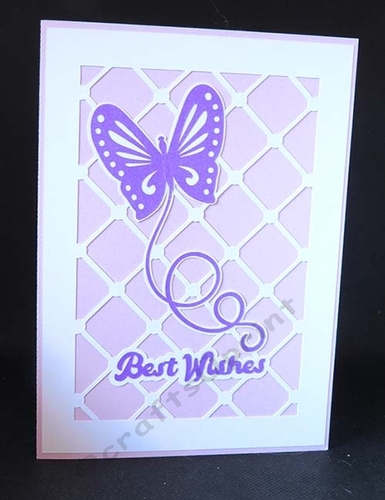 Butterfly Lattice Overlay Card