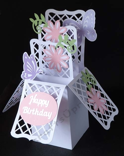 Butterfly Lattice Box Card