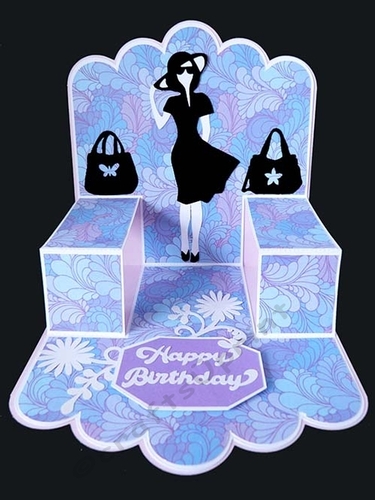 Shaped Fashion Pop Up Card
