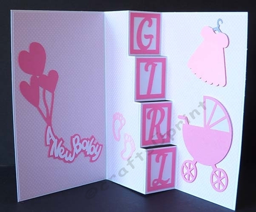 Baby Girl Block Card