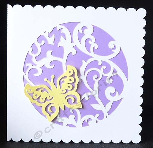 Butterfly Flourish Circle Card