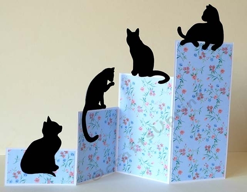Cats Z Fold Card and Envelope