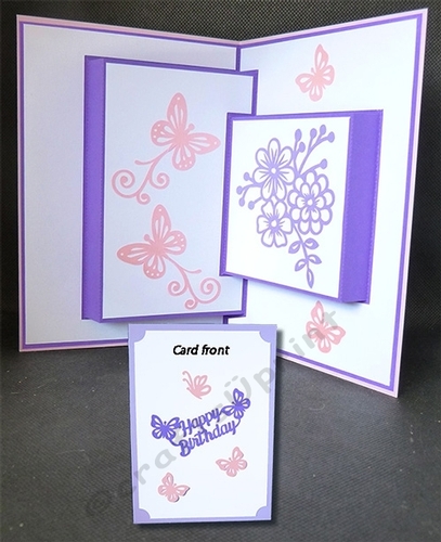 Flowers and Butterflies Popout Card